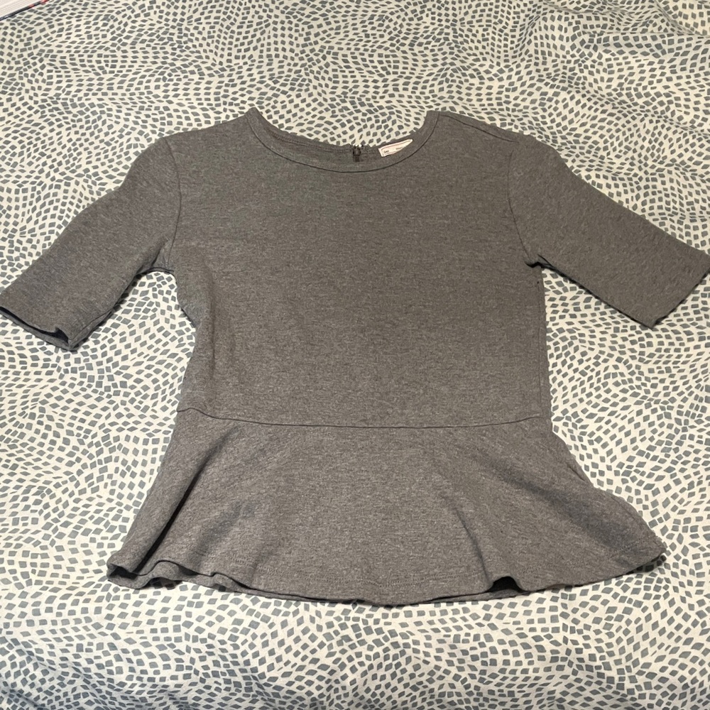 GAP Factory Grey Peplum Blouse